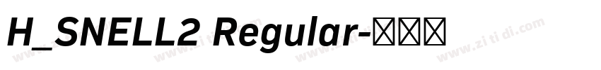 H_SNELL2 Regular字体转换